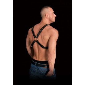 Черная мужская портупея Adonis High Halter