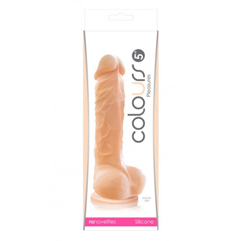 Реалистичный фаллоимитатор Colours Pleasures 5" Dildo - 17 см.