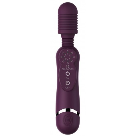 Фиолетовый универсальный массажер Silicone Massage Wand - 20 см.