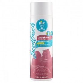 Массажный лосьон с ароматом клубники pjur SPA Scentouch Strawberry Massage Lotion - 200 мл.